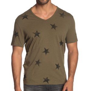 John Varvatos Star USA Men's Short Sleeve Faded Stars V Neck T-Shirt Oilive